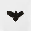 Large Embroidered Black Bunjil Brooch