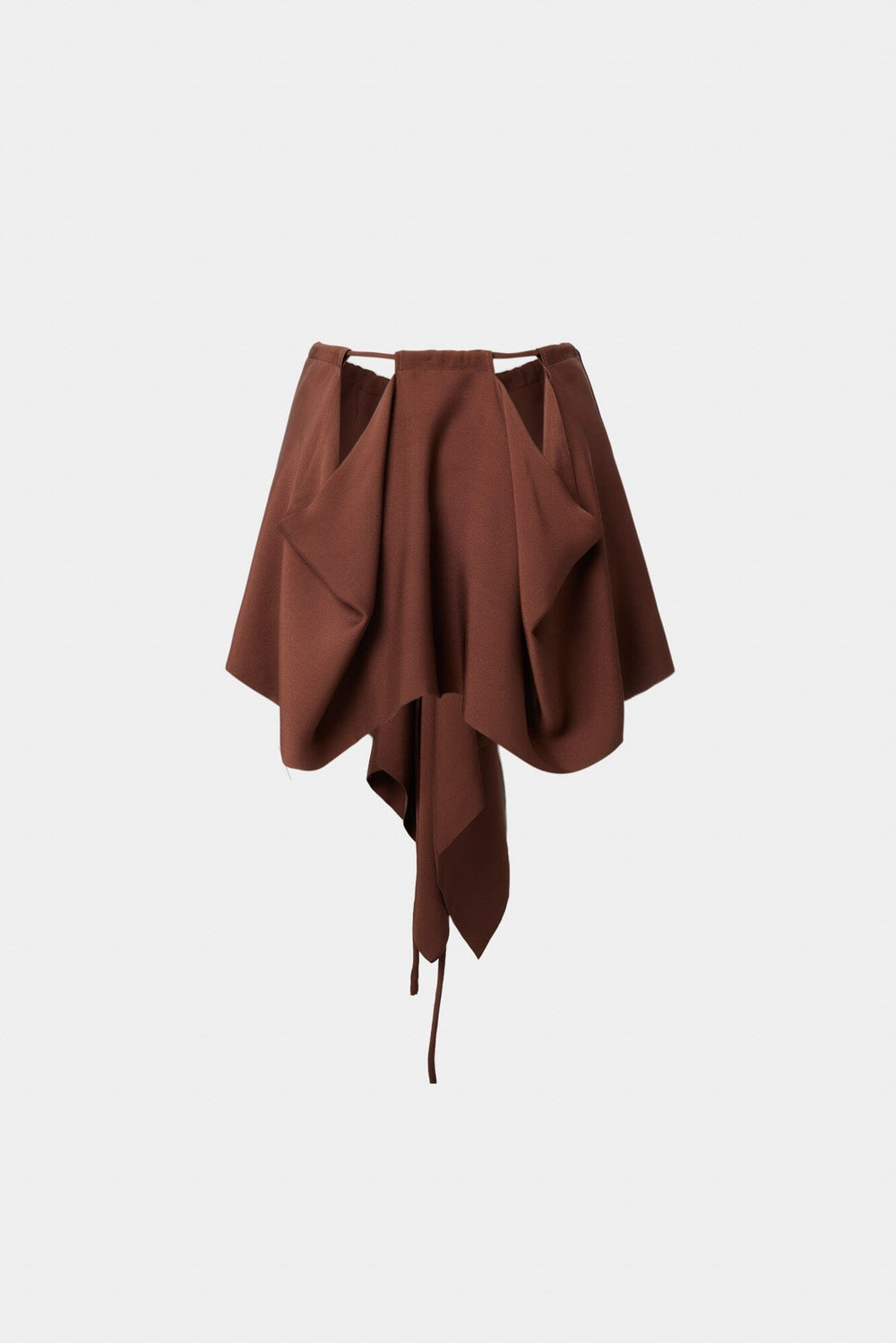 Drawstring Scarf Brown
