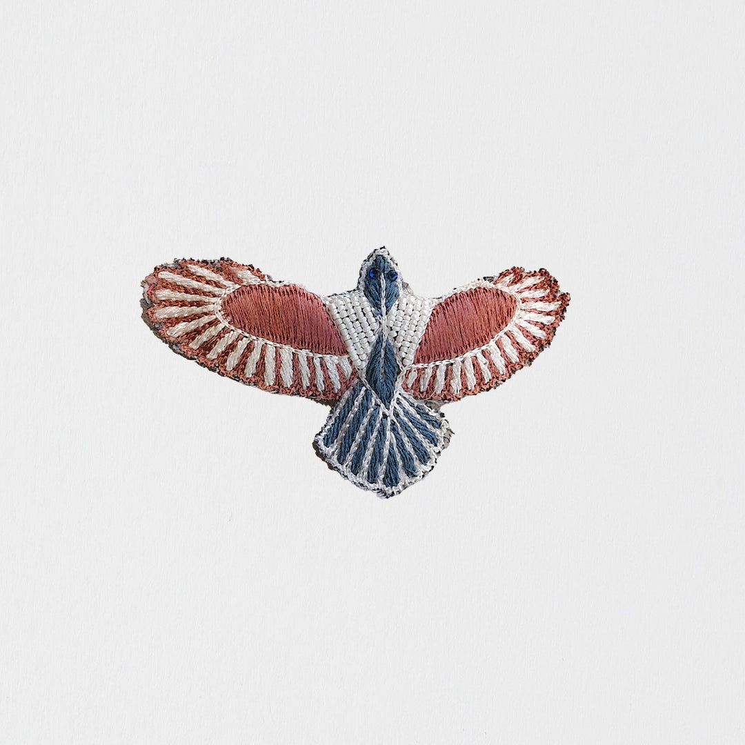 Embroidered Dusk Bunjil Brooch