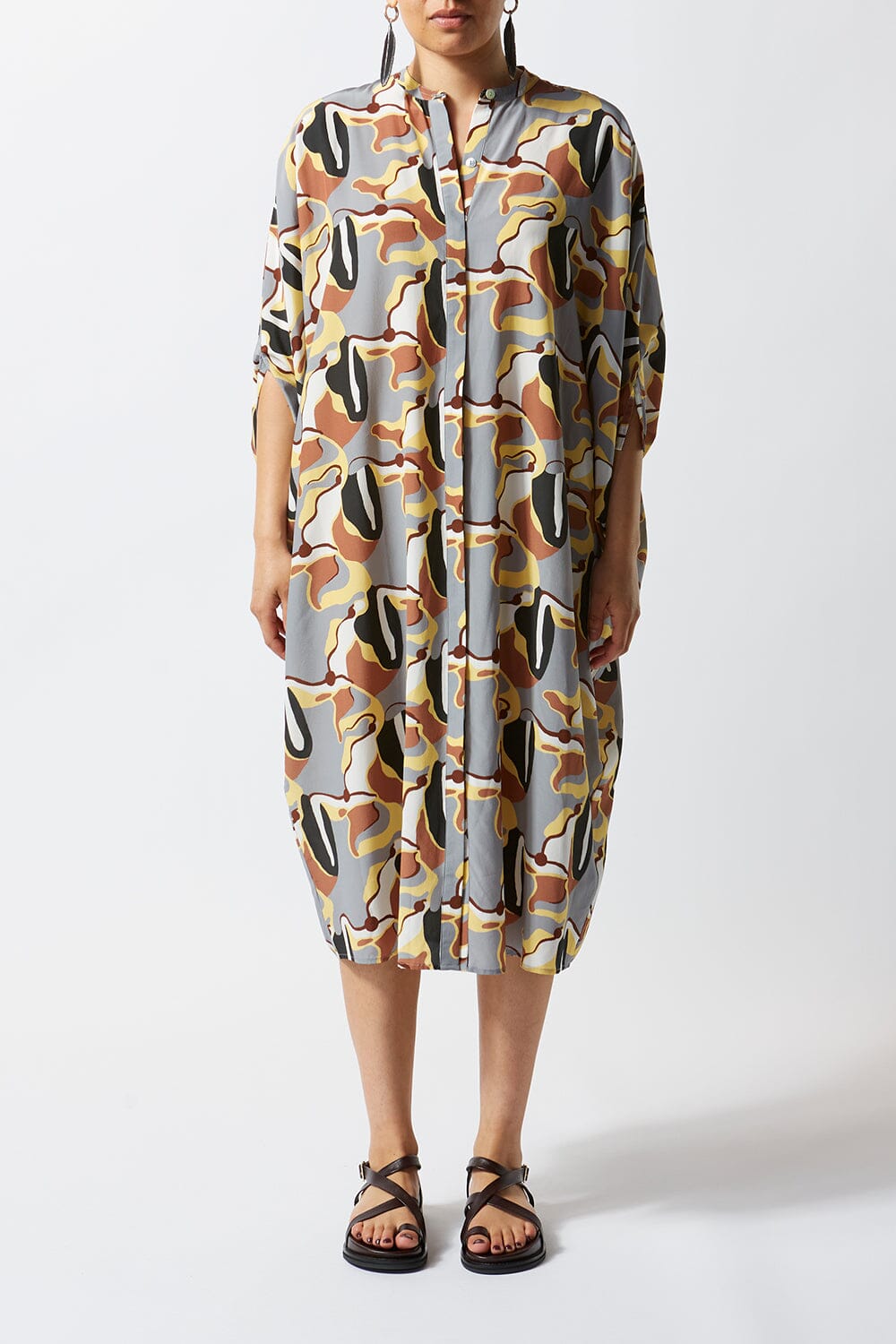 From Above Silk Buttoned Silk Kaftan - Ltd Edition