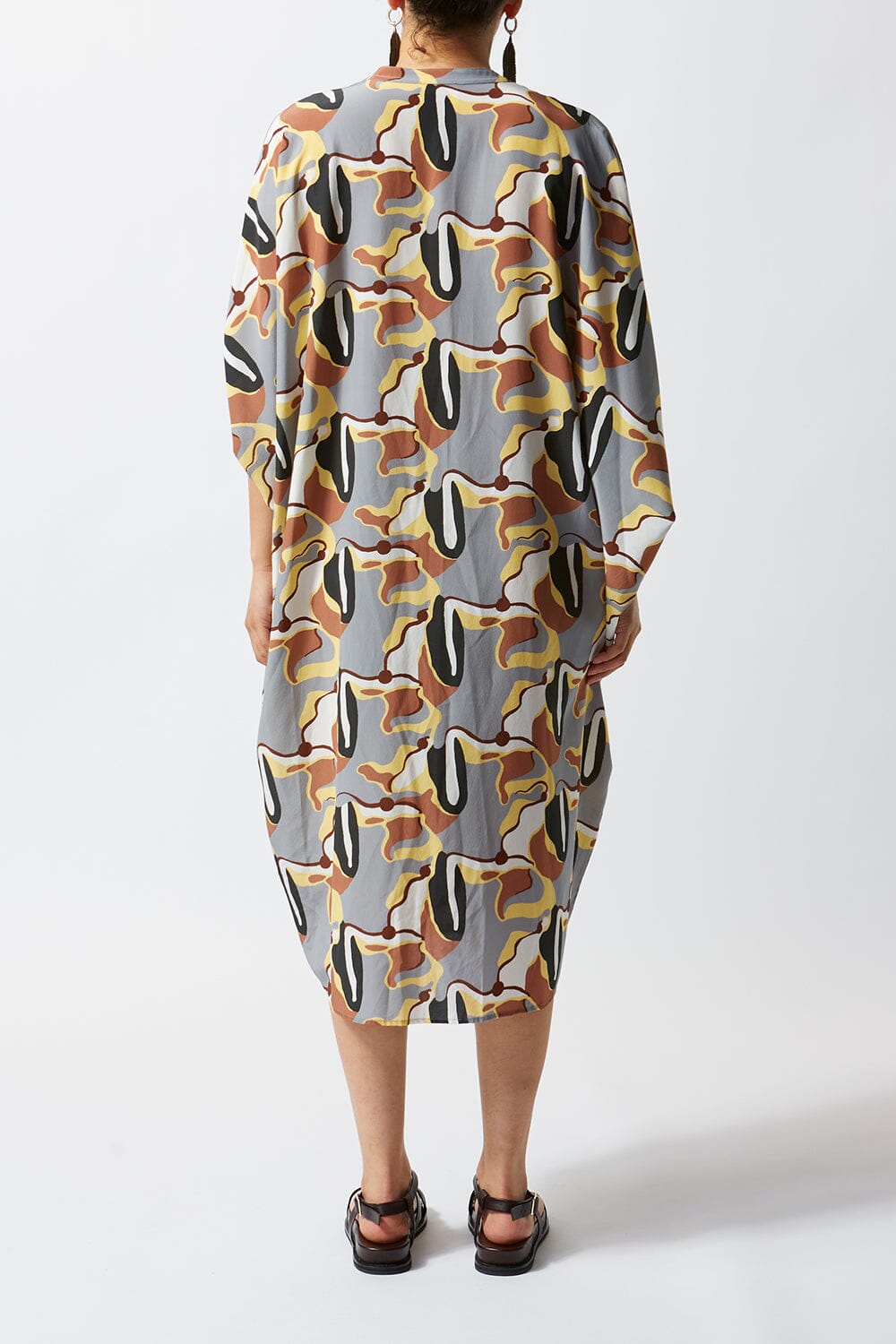 From Above Silk Buttoned Silk Kaftan - Ltd Edition