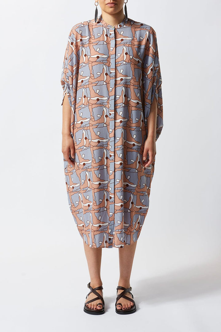 Places Silk Buttoned Kaftan