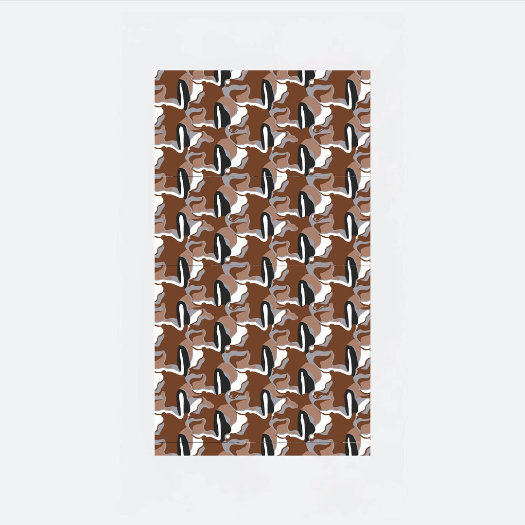 Country Texture Brown Silk Scarf