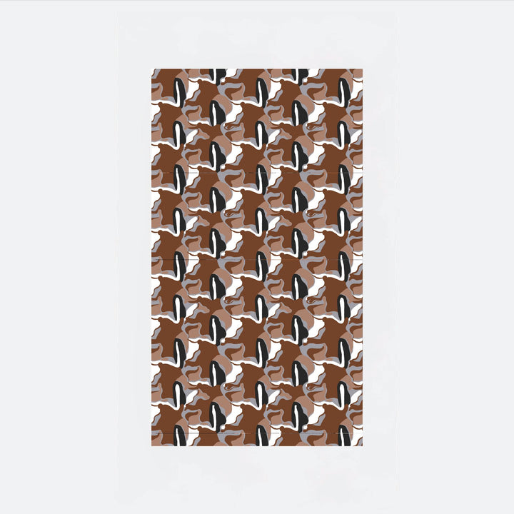Country Texture Brown Silk Scarf