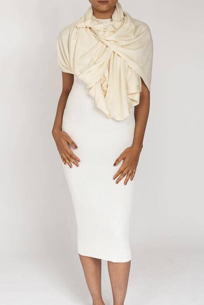 Inala Cotton/Cashmere Wrap - Cream