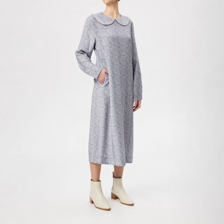 Stone Spaces Maxi Silk Dress