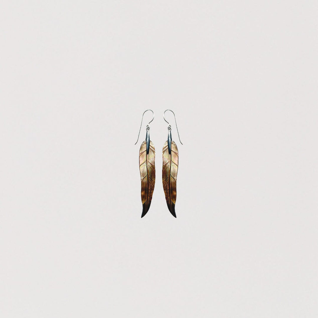 Carved Gum Leaf Earrings Set