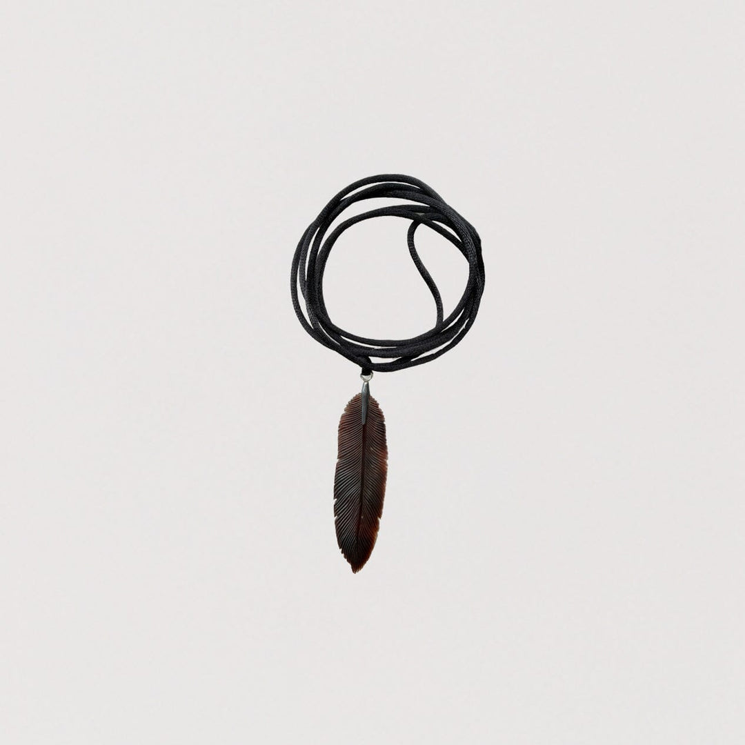 Carved Feather Pendant