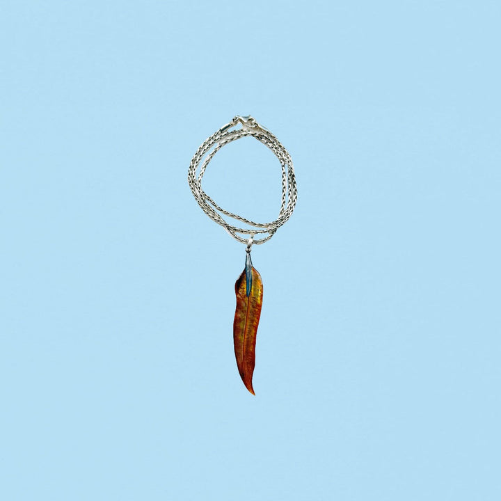 Carved Gum Leaf Pendant