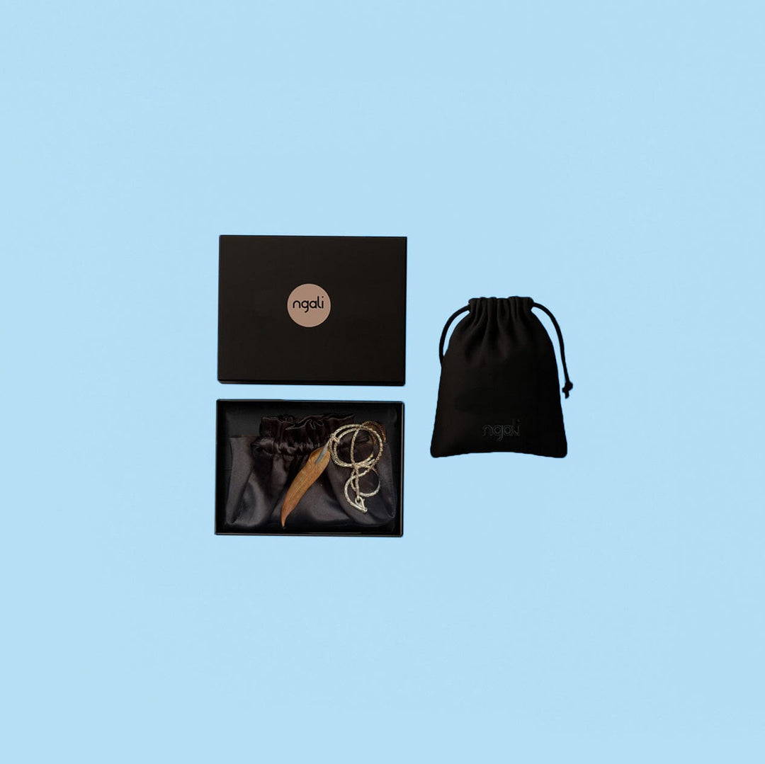 Carved Gum Leaf Pendant