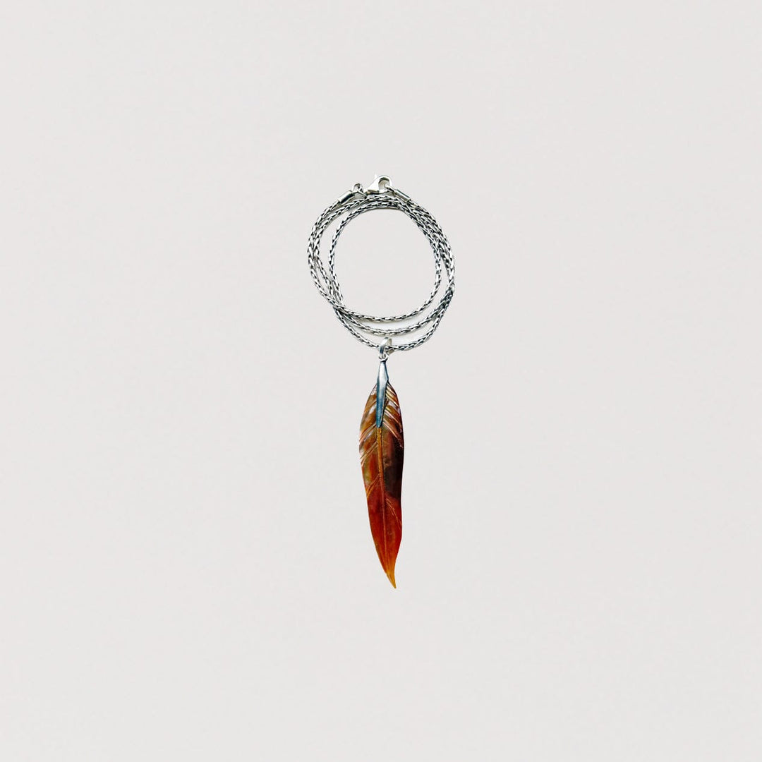 Carved Gum Leaf Pendant