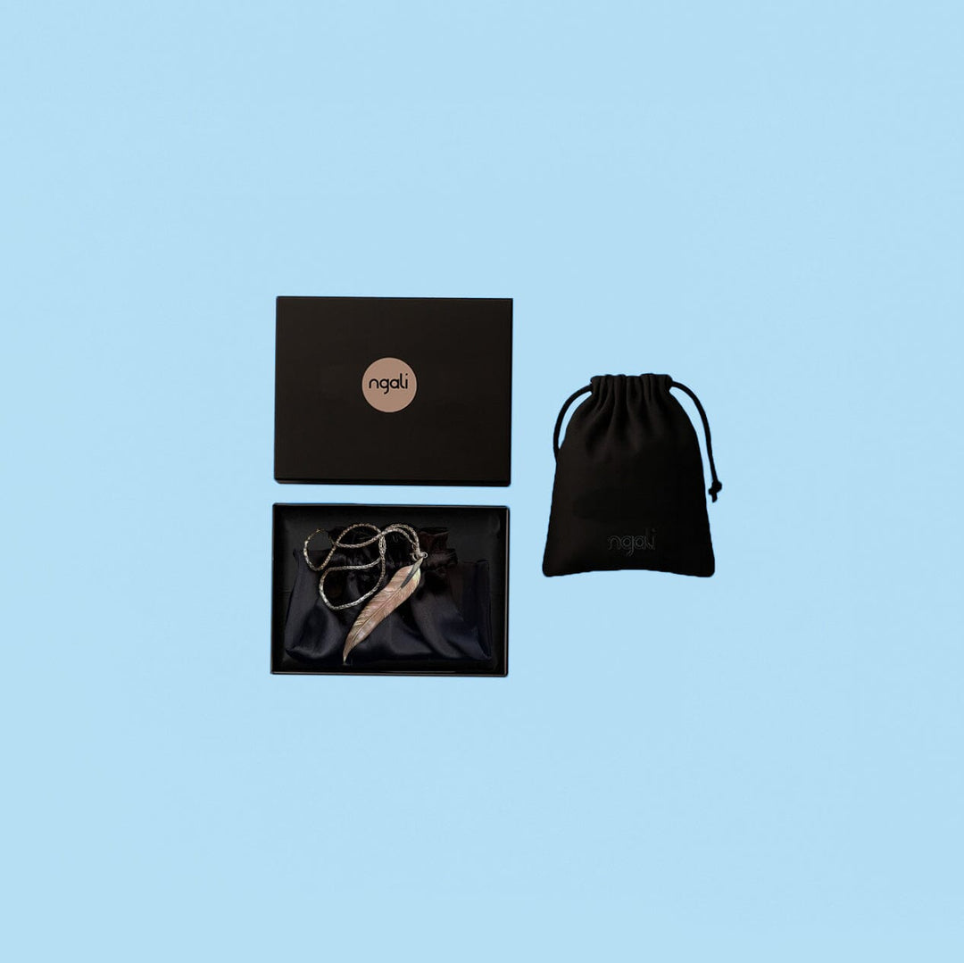 Carved Gum Leaf Pendant