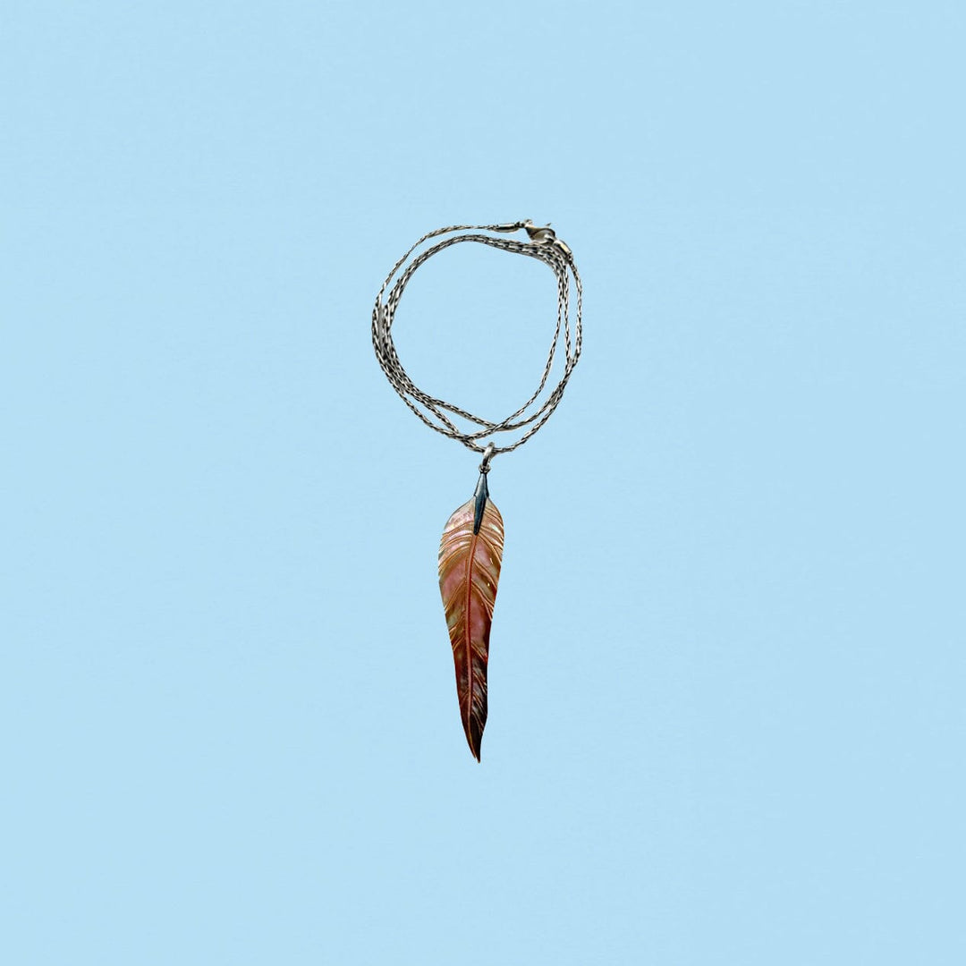 Carved Gum Leaf Pendant