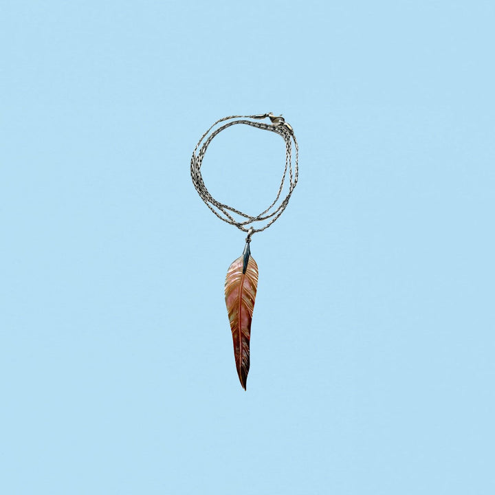 Carved Gum Leaf Pendant