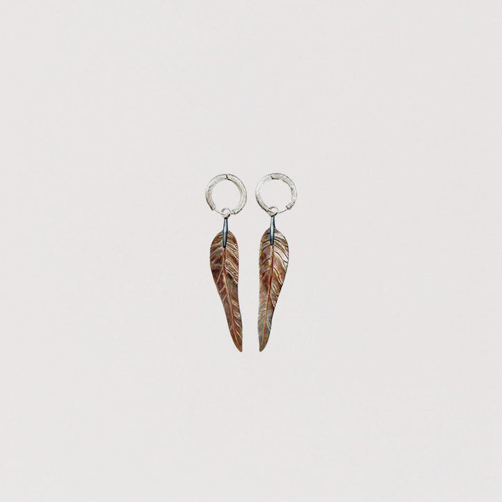 Carved Gum Leaf Earrings Set