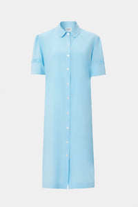 Air Blue A-line Shirt Dress