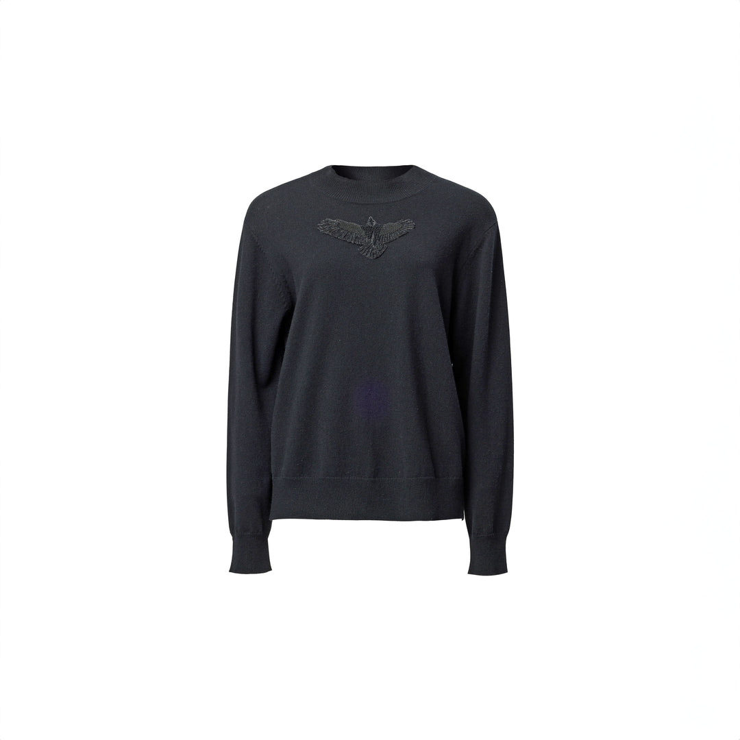 Black Bunjil Batwing Sweater