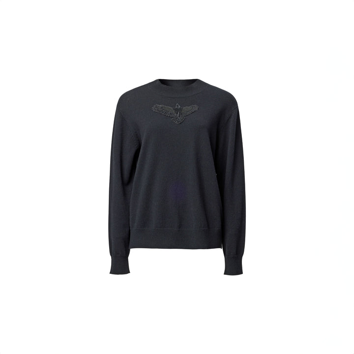 Black Bunjil Batwing Sweater