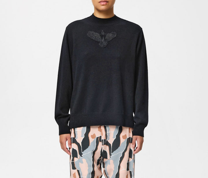 Black Bunjil Batwing Sweater