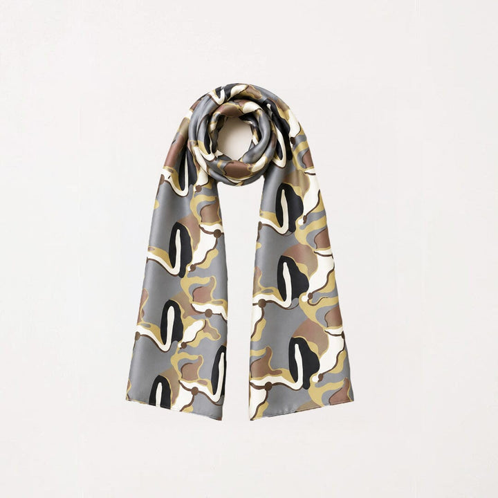 Country Texture Yellow Silk Rectangle Scarf