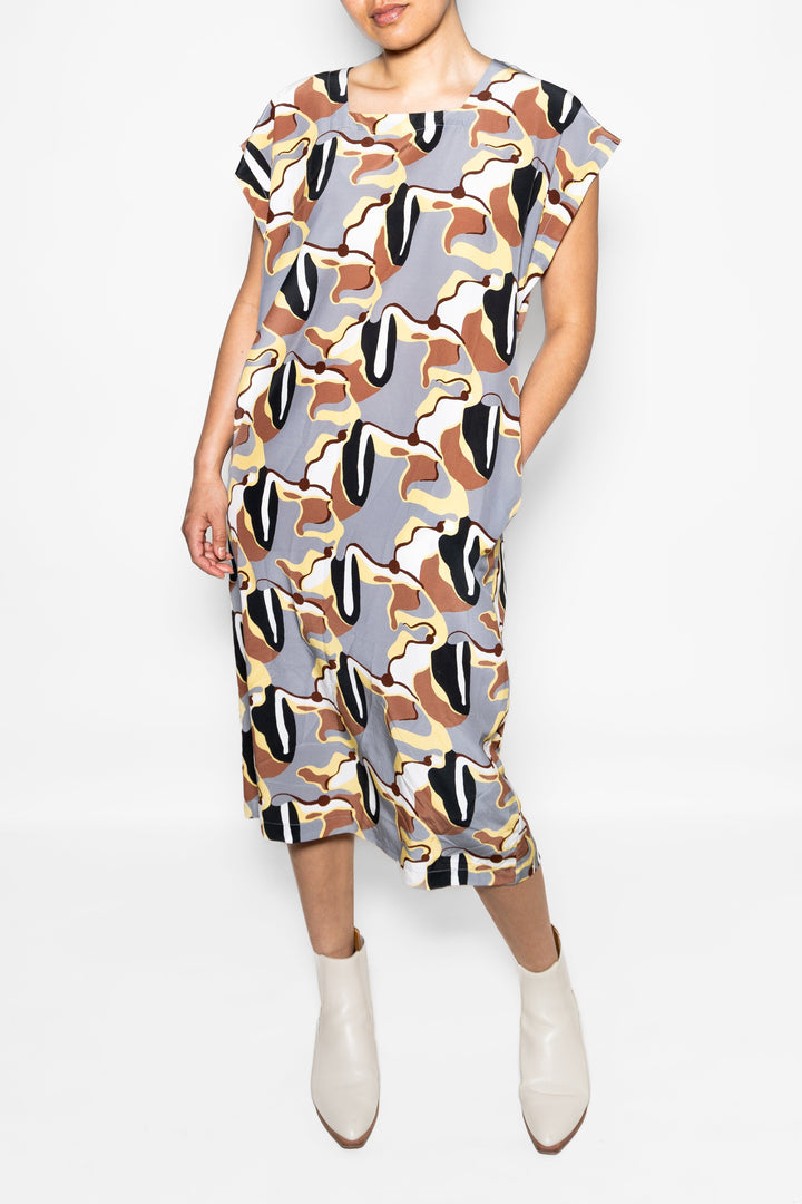 From Above Drop Shoulder Silk Kaftan - Ltd Edition