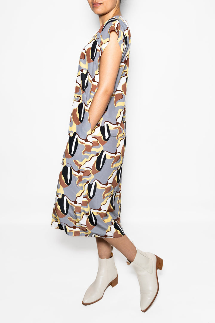 From Above Drop Shoulder Silk Kaftan - Ltd Edition