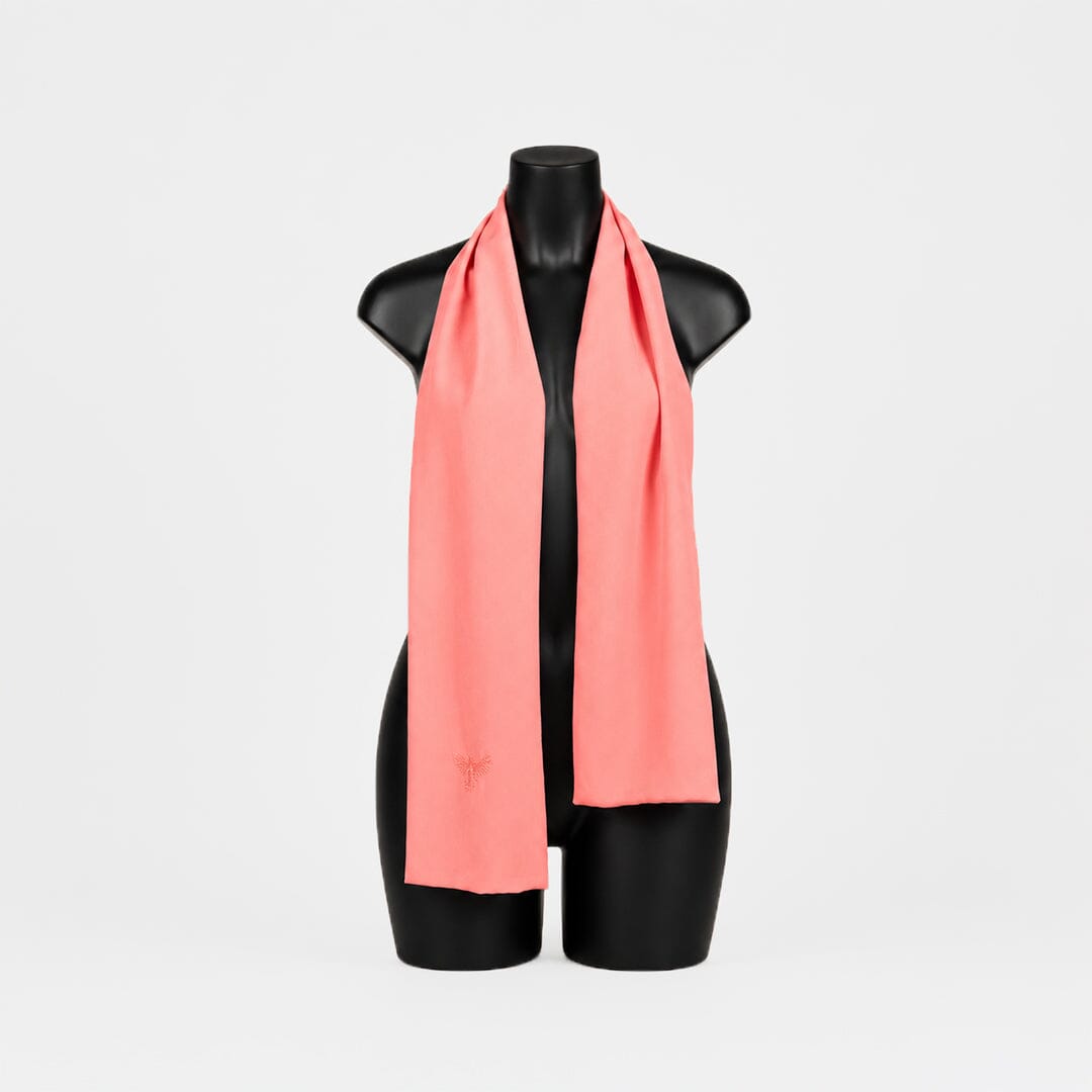 Salmon Emb Bunjil Silk NeckScarf
