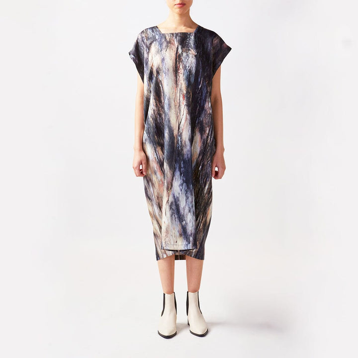 Stoney Bark Drop Shoulder Silk Kaftan