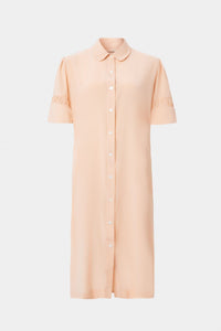 Dusky Silk A-line Shirt Dress