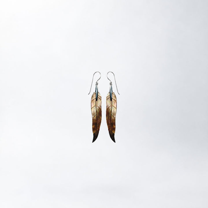 Carved Gum Leaf Earrings Set
