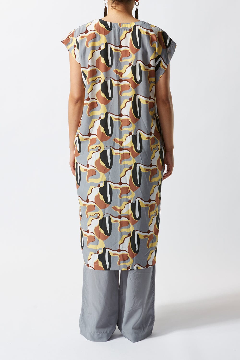 From Above Drop Shoulder Silk Kaftan - Ltd Edition