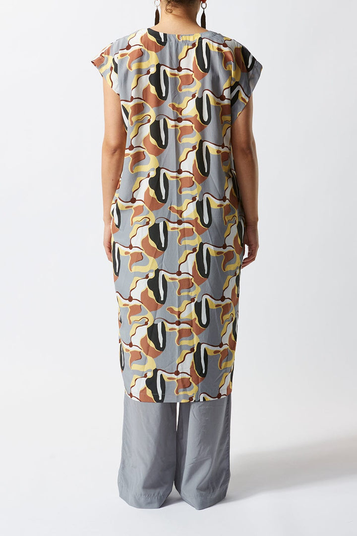 From Above Drop Shoulder Silk Kaftan - Ltd Edition
