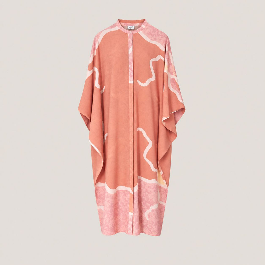 Wanderings Silk Button Kaftan