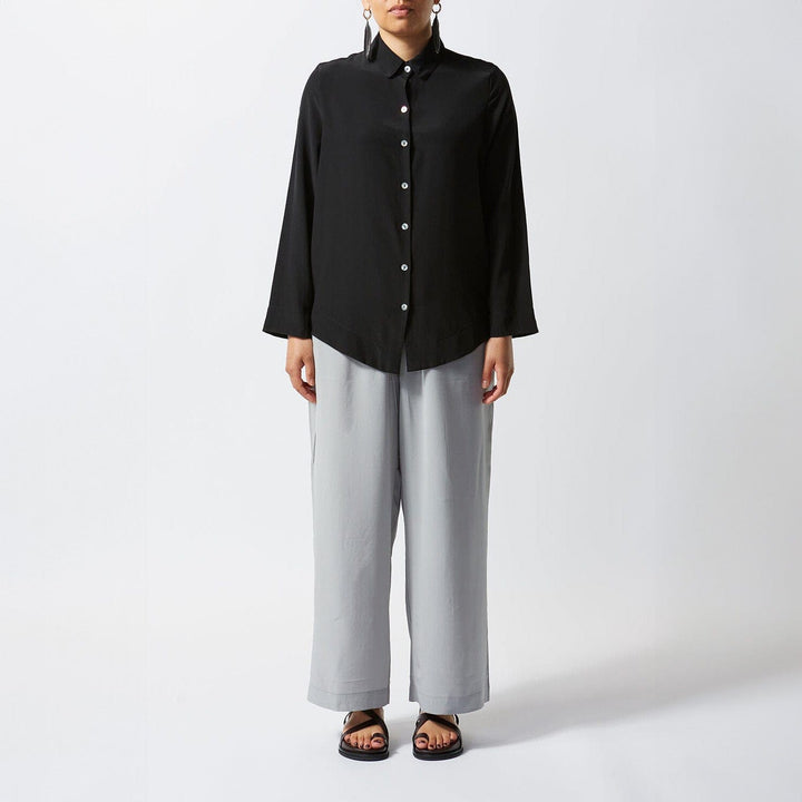 Grey Silk Pant