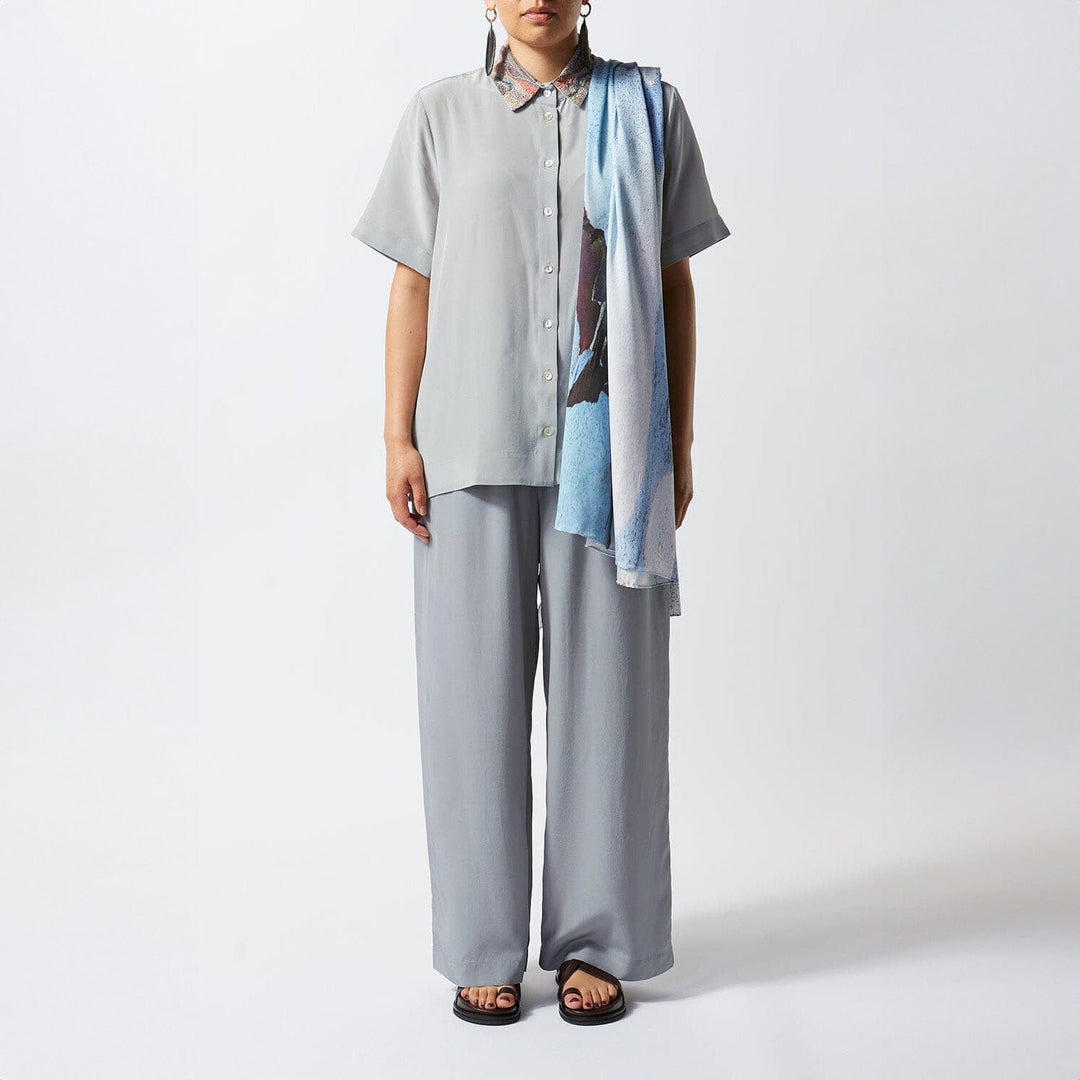 Grey Silk Pant