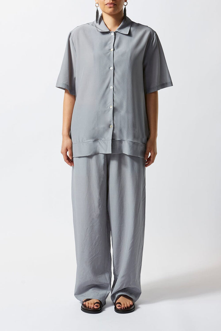 Grey Silk Camp Shirt - Ltd Edition