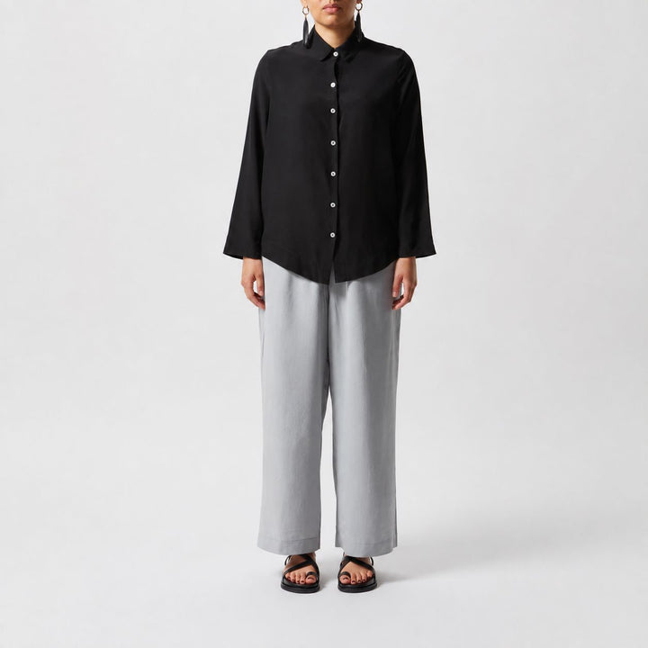 Grey Silk Pant