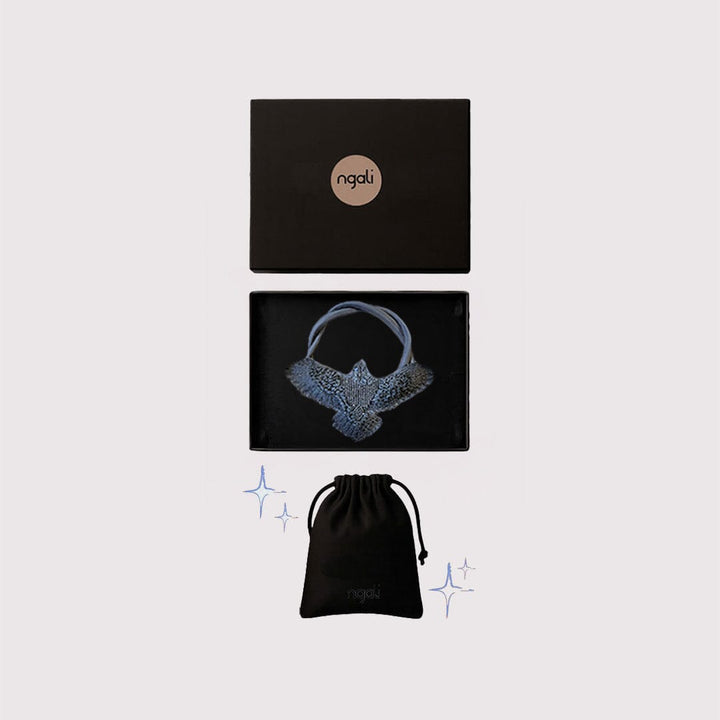 LGE BLACK EMB PENDANT SET