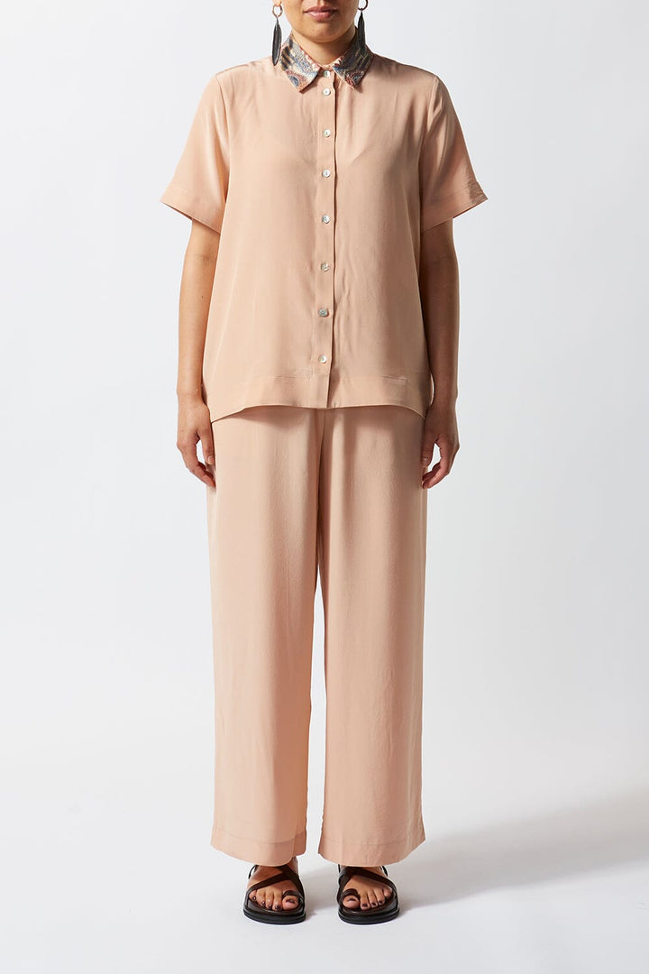 Light Mocha Silk Pant