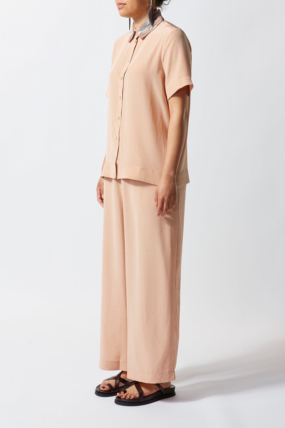 Light Mocha Silk Pant