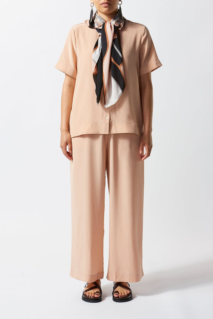 Light Mocha Silk Pant