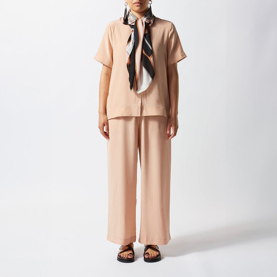 Light Mocha Silk Pant