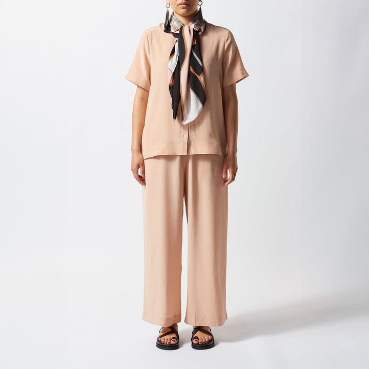 Light Mocha Silk Pant