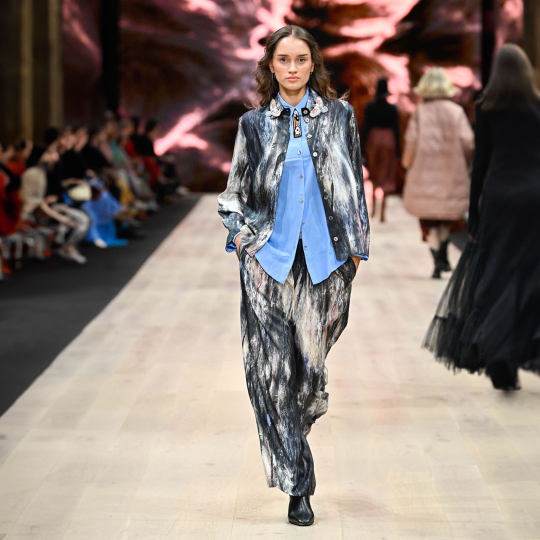 Long Sleeve Silk Shirt Sky