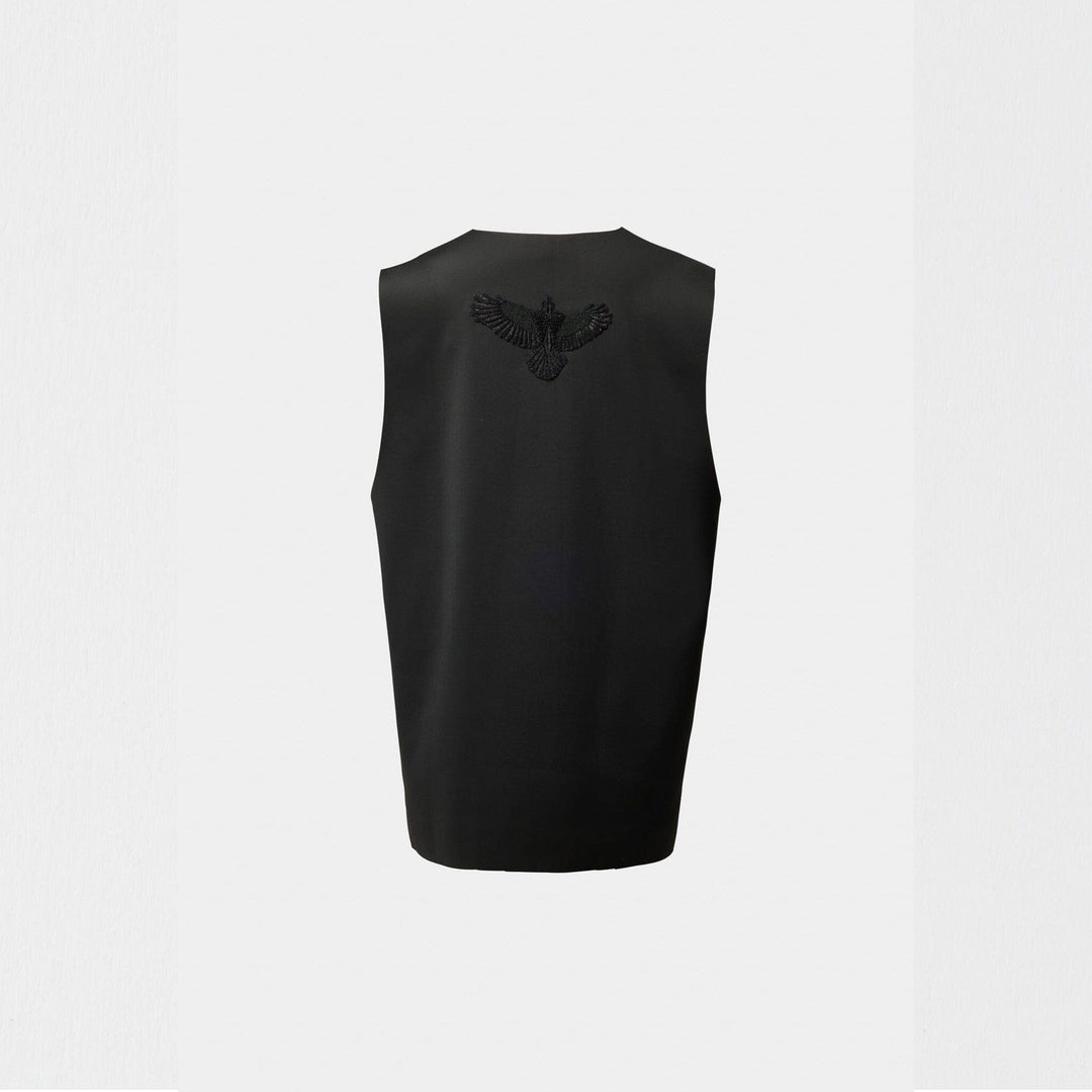 Long Line Embroidered Vest