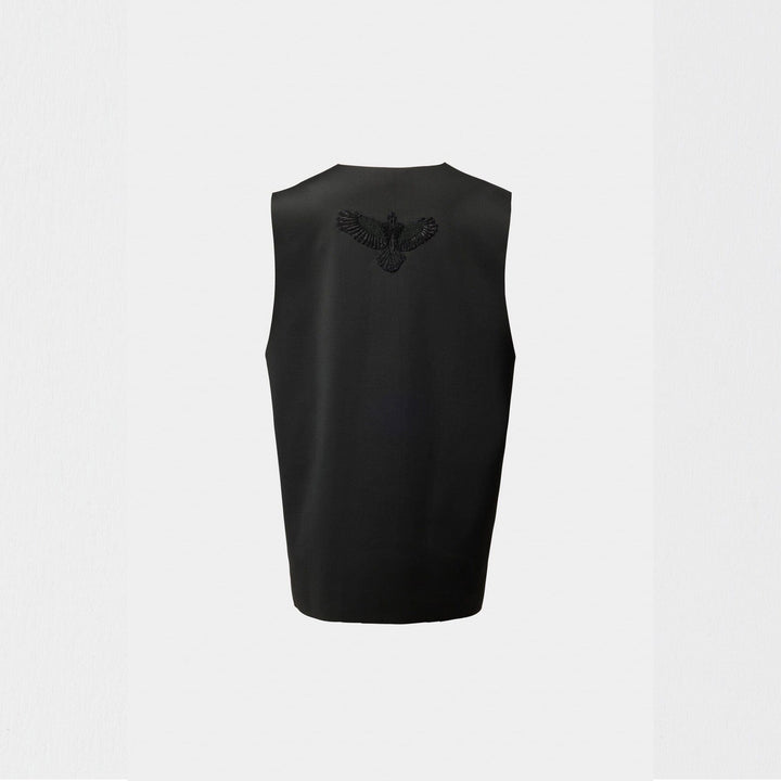 Long Line Embroidered Vest