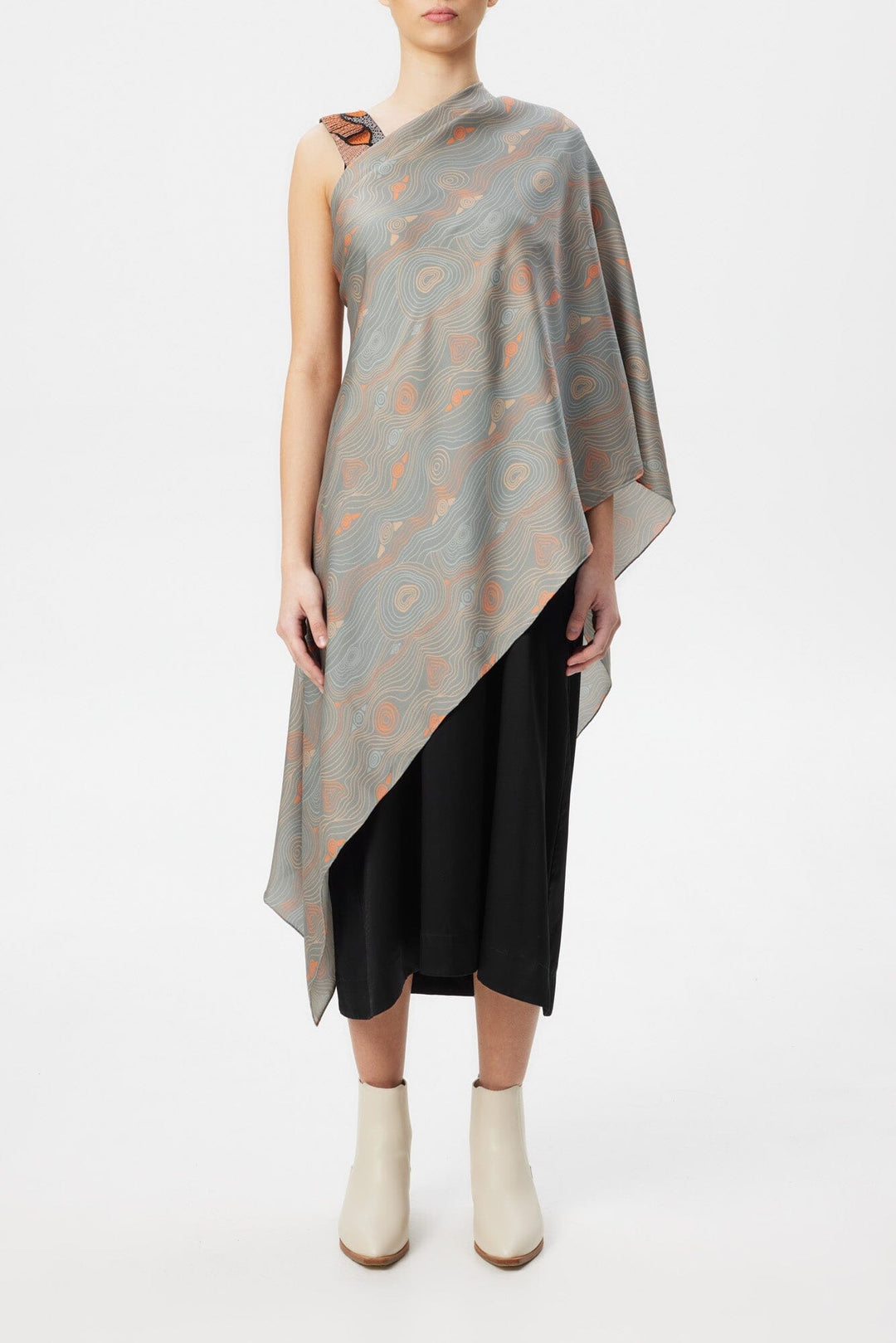 Murrandi Grey Silk Scarf