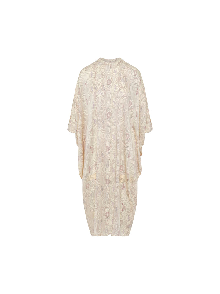 Murrandi Cream Button Silk Kaftan