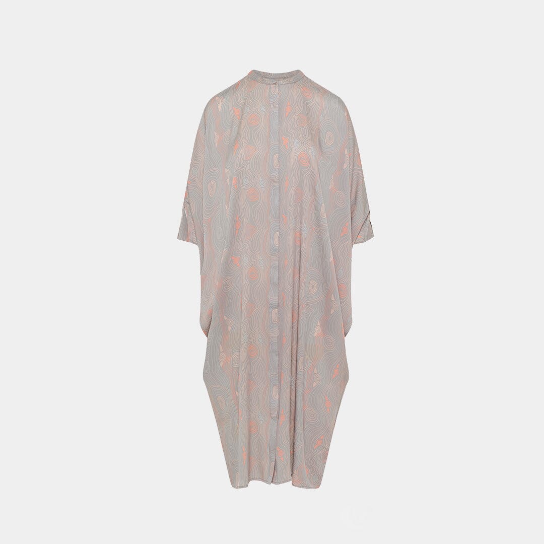 Murrandi Grey Button Silk Kaftan