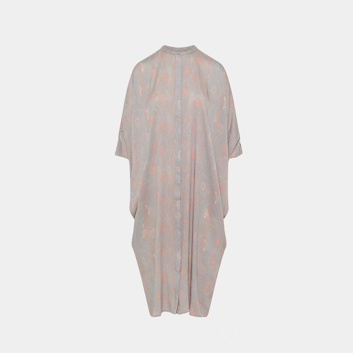 Murrandi Grey Button Silk Kaftan